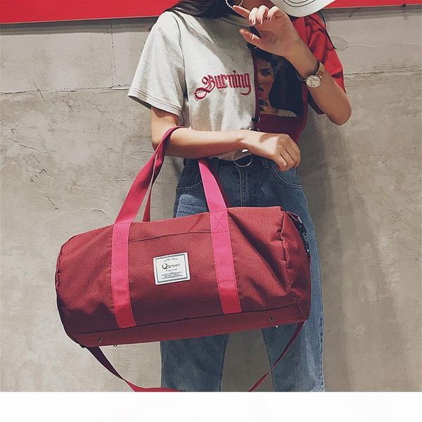 

large capacity fashion handbag travel bags men and women sports fitness bag soft messenger bags cylinder handbags oxford black women bag
