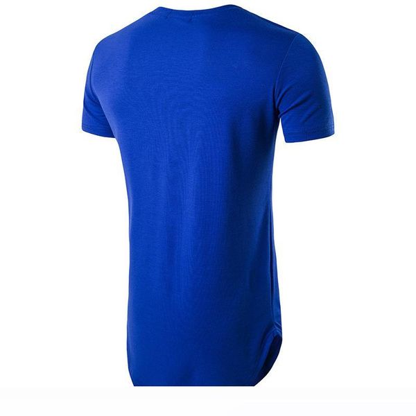 

new style hip hop man's men's short sleeve t shirts arc hem with curve hem side zip tee, White;black