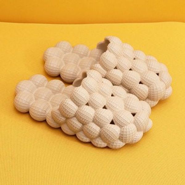 

2020 summer new fashion massage mesh trend soft and comfortable large size slippers women, Black