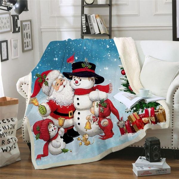 

blankets snowman christmas plush blanket gift throw party fashion bedding funny anime for home travel bedspread drop ship
