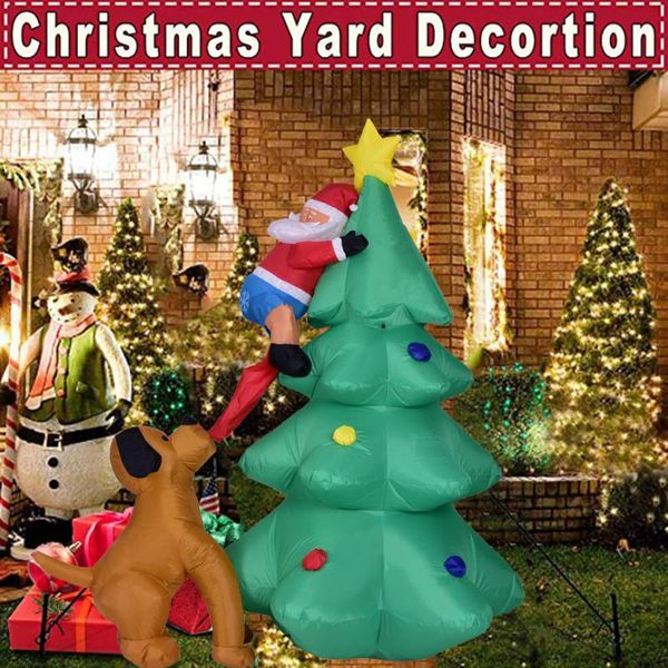 

1.8m xmas tree inflatable mode ornament merry christmas party decoration home courtyard ornament 3d christmas tree doll a301010