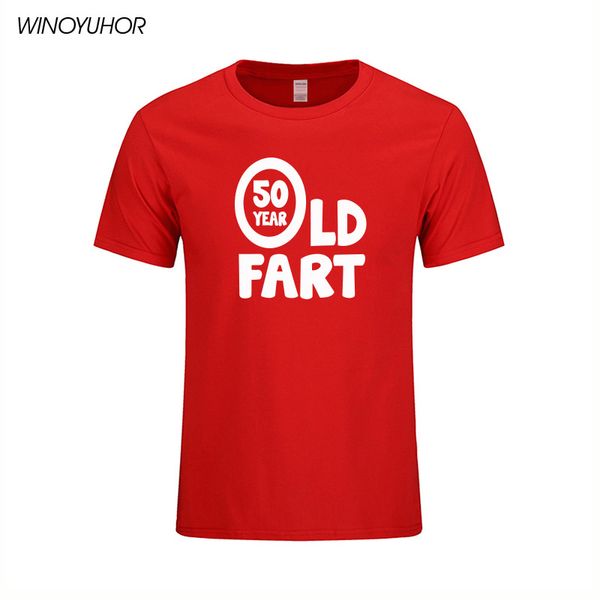 

новое лето пятидесятый день рождения 50 year old fart t shirt мужчины хлопка с коротким рукавом футболки смешные printed t рубашка man camis