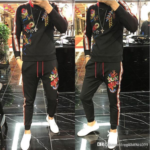 

mens designer tracksuits men luxury sweat suits autumn brand tracksuits jogger suits velvet suit+ pants sets sports suit plus size -3xl, Gray