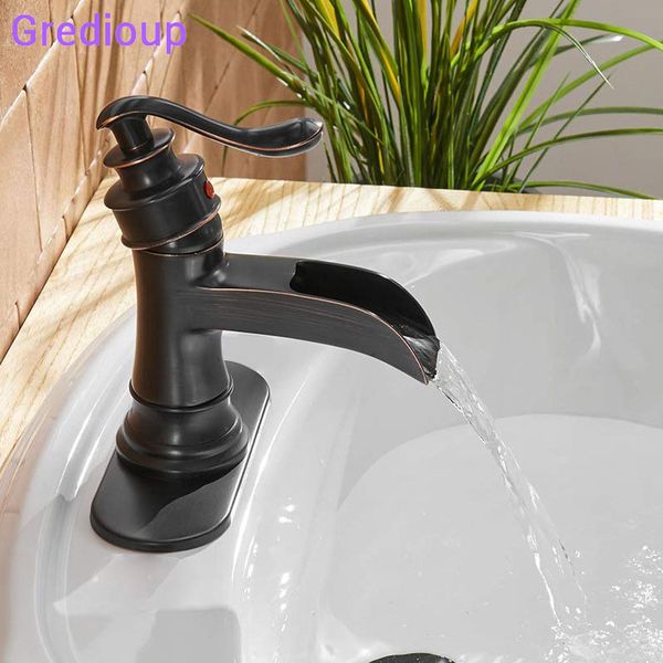 

bathroom sink faucets wastafelkraan black basin tap mixer cold faucet brass deck mount bath brush nickel modern water orb