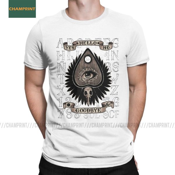 

ouija board t-shirt for men cotton t shirt witch spirit horror death goth scary witchcraft oracle short sleeve tees plus size