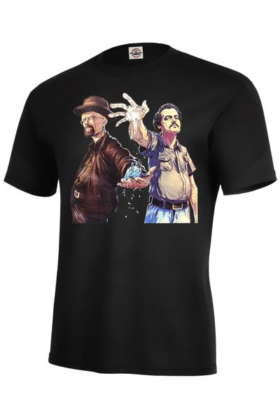 

heisenberg breaking bad & pablo escobar t shirt gangster narcos cartels 2019 summer new men funny casual brand shirts homme suit