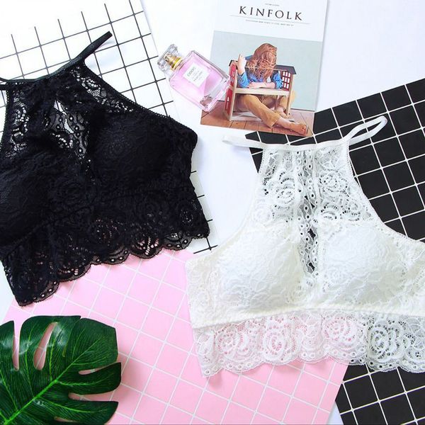 

sp&city transparent hollow out women lace push up bras fashion female lingerie bandage design pad bra chest wire free, Red;black