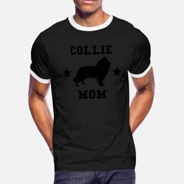 

collie mom t shirt men designer short sleeve s-xxxl unique crazy fashion summer style leisure shirt