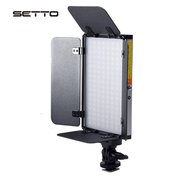 

flash heads bi-color dimmable led video light for studio youtube product pography shooting with barndoor 3200-5600k cri 96+