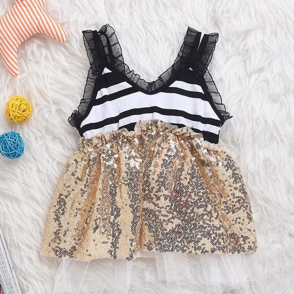 

pop newborn infant baby sequins dress striped sleeveless dress fashion icon pgraphy bebe dress baby girls clothes july 28