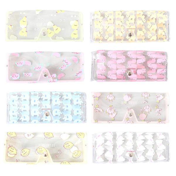 

large cute children's plastic transparent myopia glasses case, Silver