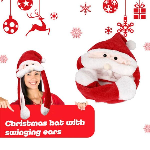 

outdoor wear hats caps magic santa claus hat party pinch ears move funny ears will move led light cap drop shipping casquette, Blue;gray