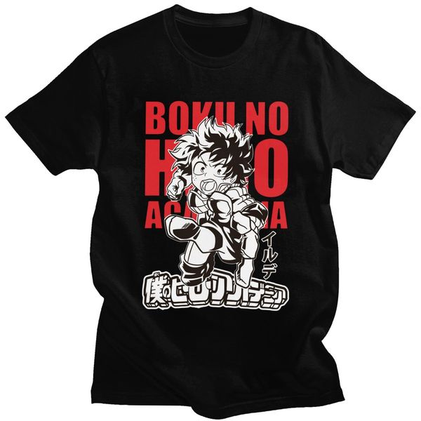 

my hero academia deku tshirt funny design boku no hero academia t shirt men anime t-shirt one for all black tee merch gift