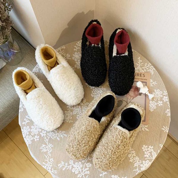 

net red shallow mouth women's shoes warm shoes women's peas female new wild winter plus velvet spring and autumn u12-78, Black