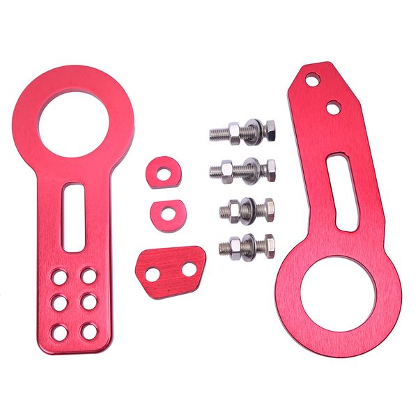 

winsun specialized aluminum alloy car front & rear tow hook for common car red