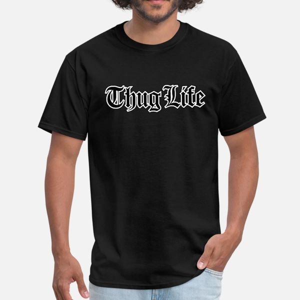 

thug life t shirt men personalized 100% cotton crew neck letter sunlight casual summer pattern shirt