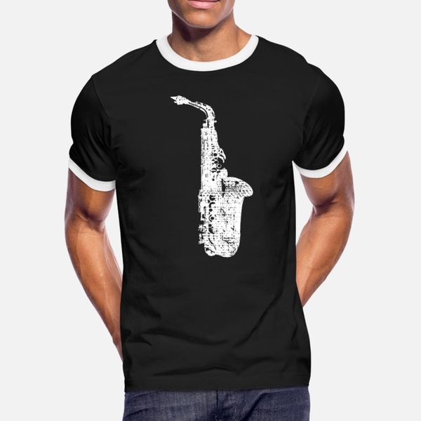 

saxophone sax t shirt men personalized cotton o neck slim anti-wrinkle comfortable summer style normal shirt