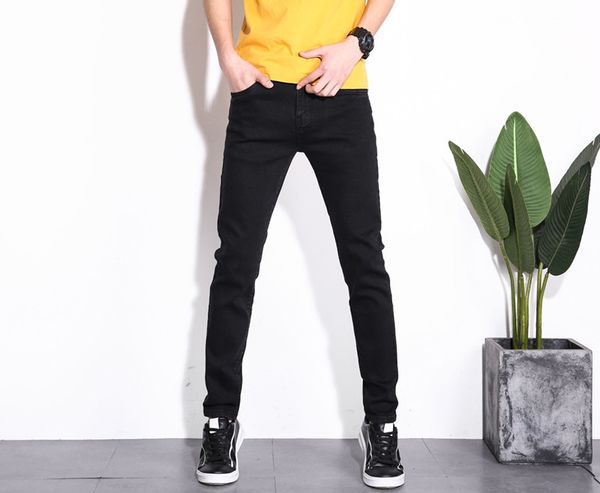 

mens designer fashion elasticit trousers applique cowboy famous brand zipper designer slim skinny jeans hip hop denim us size 28-40, Blue