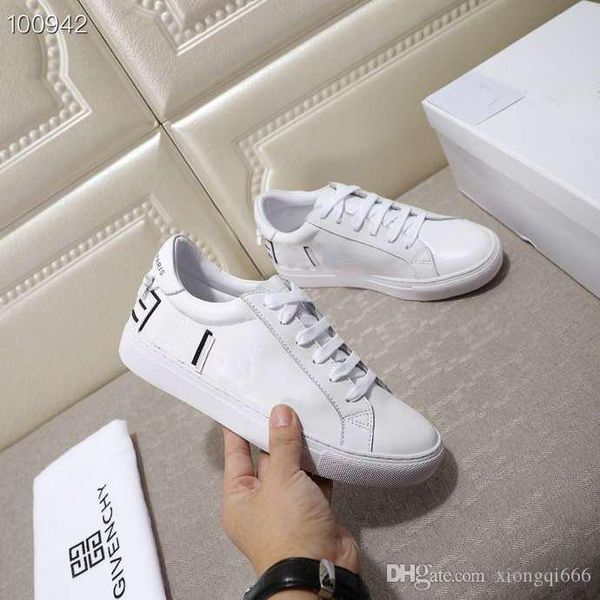 

2020 new leather men's and women's casual shoes letters little monsters men's designer men's shoes leather fashion mixed, Red;white