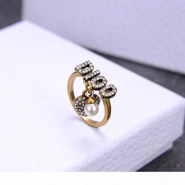 

european and american classic letter love diamond open designer ring luxury designer jewelry women rings, Golden;silver