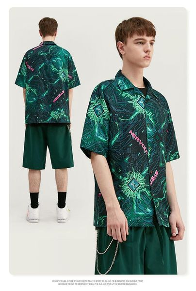 

sleeved button tees teenagers summer causal mens clothing designer digital printing mens t shirts lapel neck short, White;black