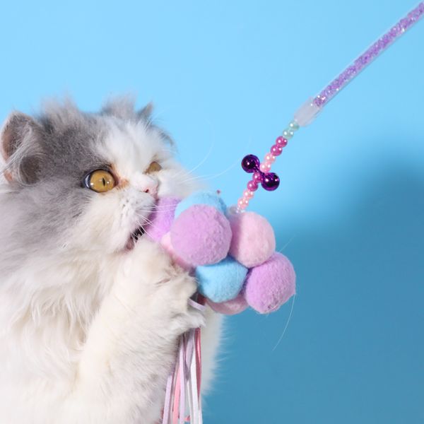 

cat toys plastic kitten interactive stick toy pet supplies accessory