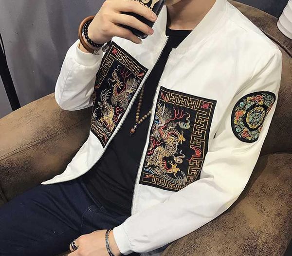 

spring men bomber jacket 2020 new fashion chinese long pao jackets men slim fit long sleeve casual coats windbreaker 5xl-m, Black;brown