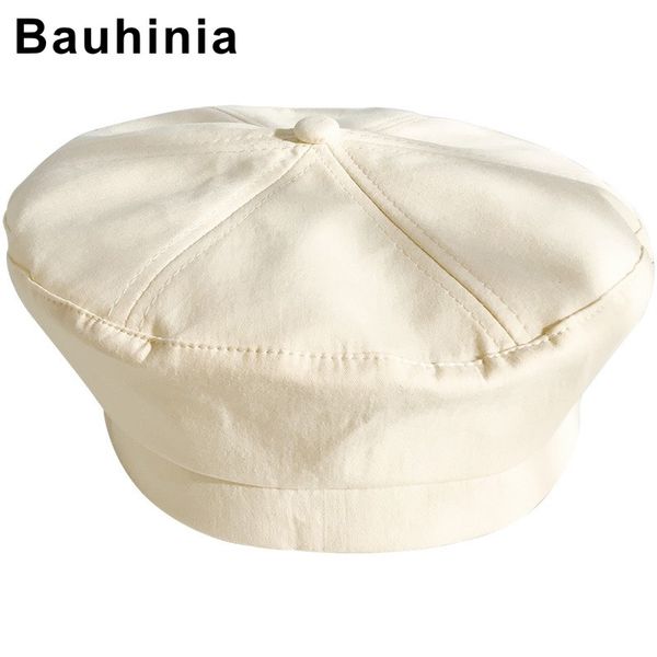 

berets bauhinia brand beret female thin section breathable fashion literary wild solid color japanese sweet temperament octagonal hat, Blue;gray