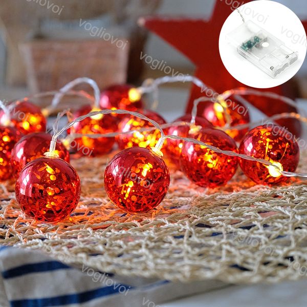 

christmas lights led strings red ball 3000k 10 20leds holiday lighting for outdoor courtyard christmas decoration dhl