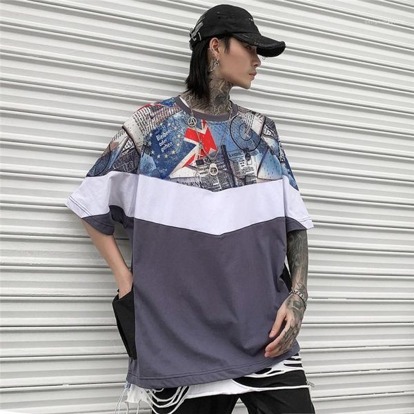 

вершины с карманы лето дизайнер щитовые тис моды mens digital printed tshirts повседневный сыпучих мужской, White;black