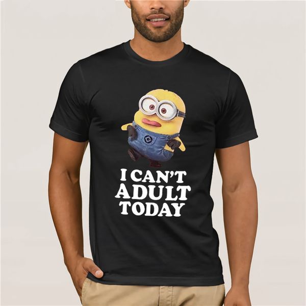 

printed t shirt men cotton t-shirt new style men's funny dispicable me minions i can't today t-shirt