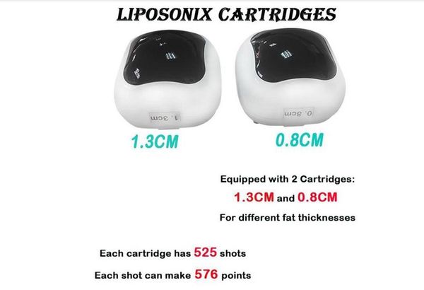 

lipo hifu cartridges 1.3cm and 0.8cm lipo ultrasound machine transducer 8mm 13mm liposuction weight loss fat reduction parts