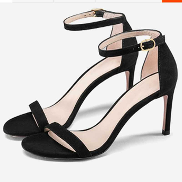 

sandals summer 2021 andropoa heels with thick and low stiletto n4, Black