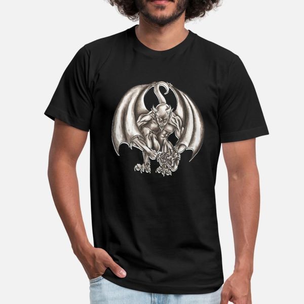 

gargoyle t shirt men knitted cotton size s-3xl homme anti-wrinkle casual summer style letters shirt