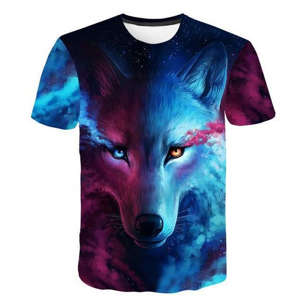 

animal male wolf 3d print shirts kawaii plus size hentai men clothing