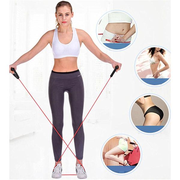 

jump ropes 2021 10m pulling rope with rubber handle and storage bag yoga bushaping fitness word puller exercise elastic