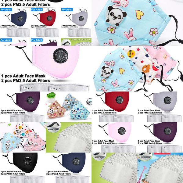 

mask pm2.5 with reusable face masks washable anti-dust 2 filter valve protective cotton ch 42vr1