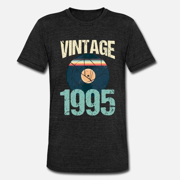 

retro vintage 1995 25 th birthday record vinyl t shirt men designer 100% cotton s-3xl letter crazy funny casual spring letters shirt