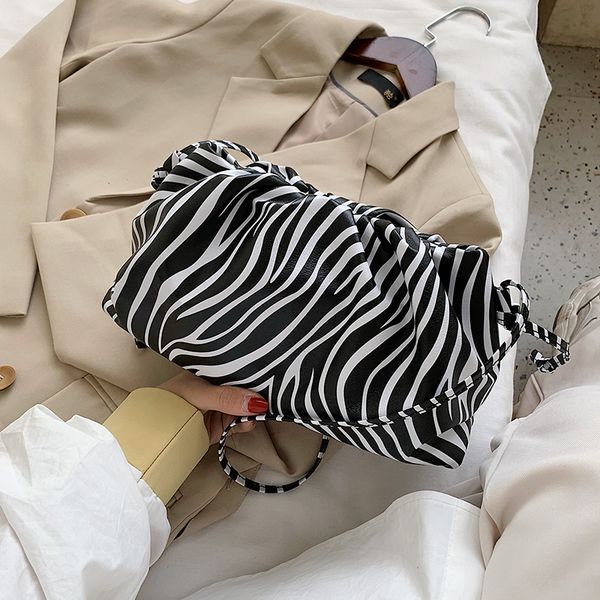 

totes leopard zebra pattern 2021 women's shoulder bag stylish fashion clutch female designer dumpling handbags lady small