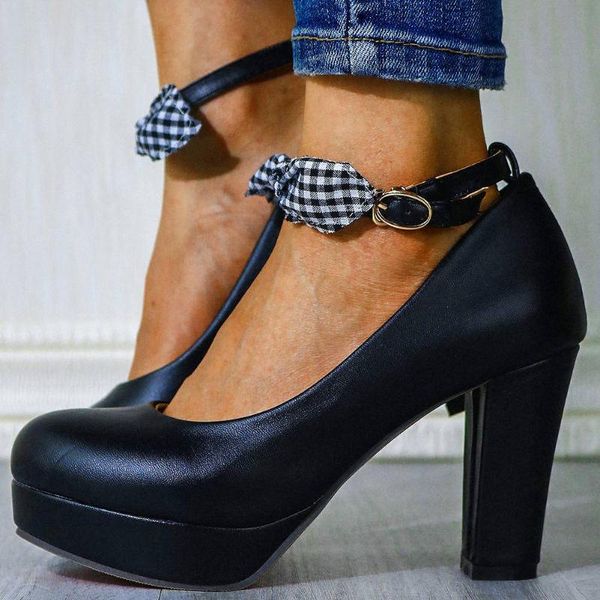 

gigifox 2020 women's high heels big size 34-43 platform office lady spring shoes pumps, Black