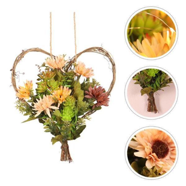 

fleshiness decor bedroom wreath heart style garland for home colorful