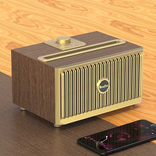 

2020 est retro classic wooden ultra high sound quality wireless bluetooth speaker stand furniture deskaudio 20w