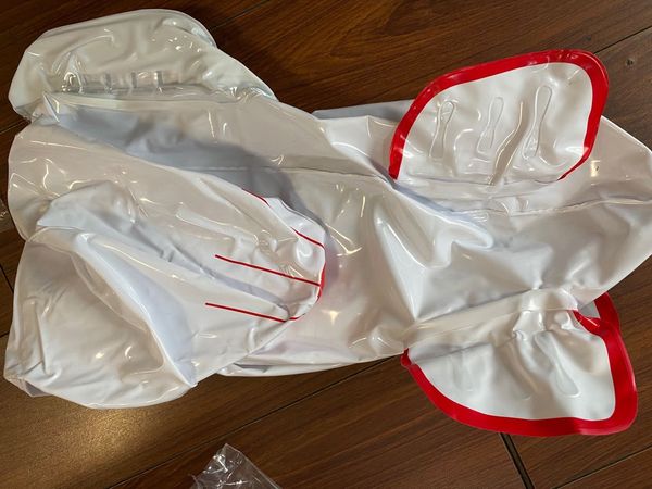 

a-297 17fw wholesale-inflation aircraft model beach airship toys kid air plane pvc empty ball eco friendly white creative