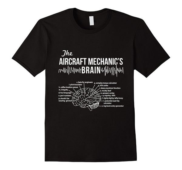 

cotton men t-shirts classical 2019 hip hop tshirt streetwear clothing aircraft mechanic's brain - aircraft mechanic tee shirt