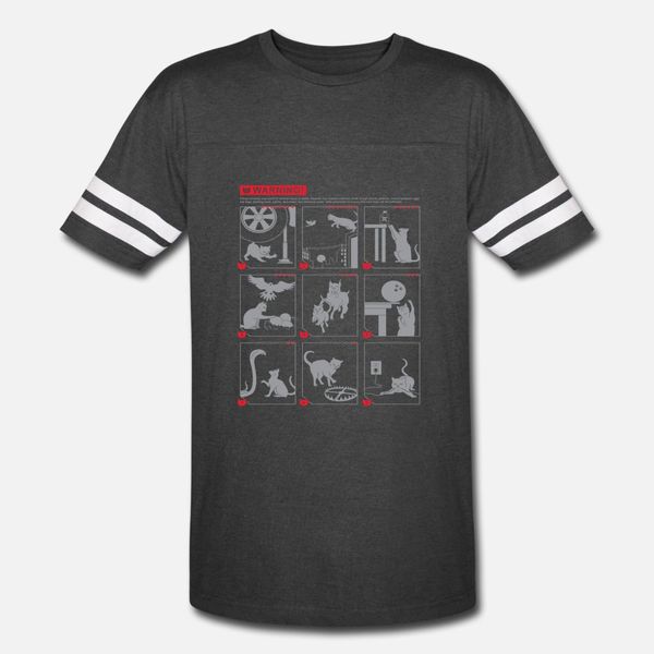 

cat warning for cat lover t shirt men designing cotton o-neck standard loose humor spring outfit shirt