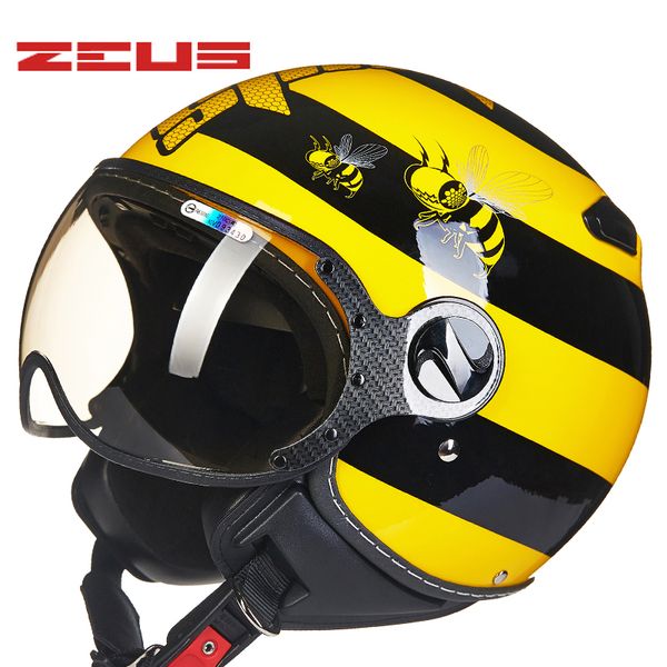 

zeus 210c motorcycle half face helmets retro vintage casque helmets for motorcycle