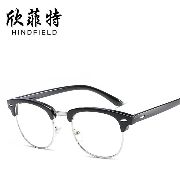 

retro flat lens wholesale nail glasses frame, 8056 m men and women general wholesale picture frame optical glasses, Black