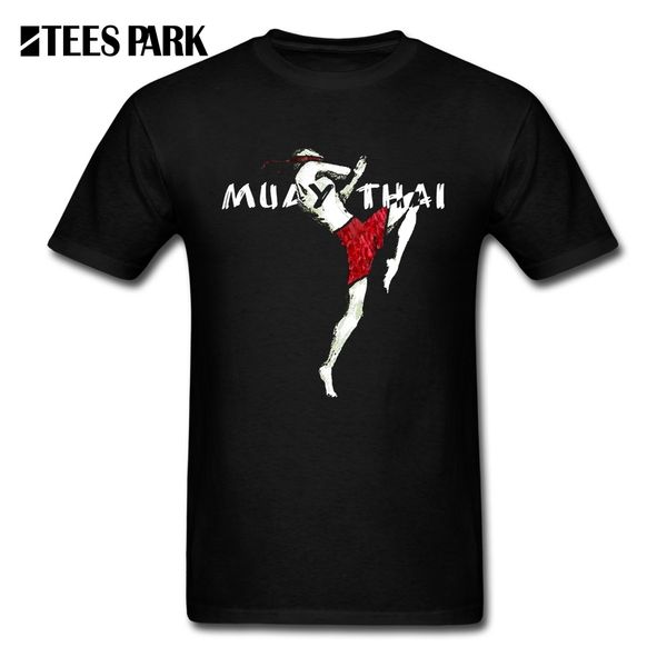 

custom work t shirt muay thai flying knee men organnic cotton short sleeve t-shirts male boxinger tee shirt men big size mma
