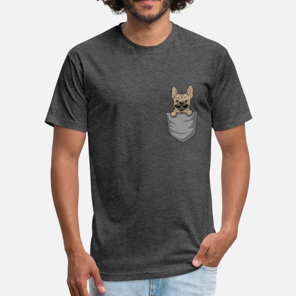 

french bulldog pocket funny french bulldogs gift t shirt men designs 100% cotton plus size 3xl homme fitness new style summer style