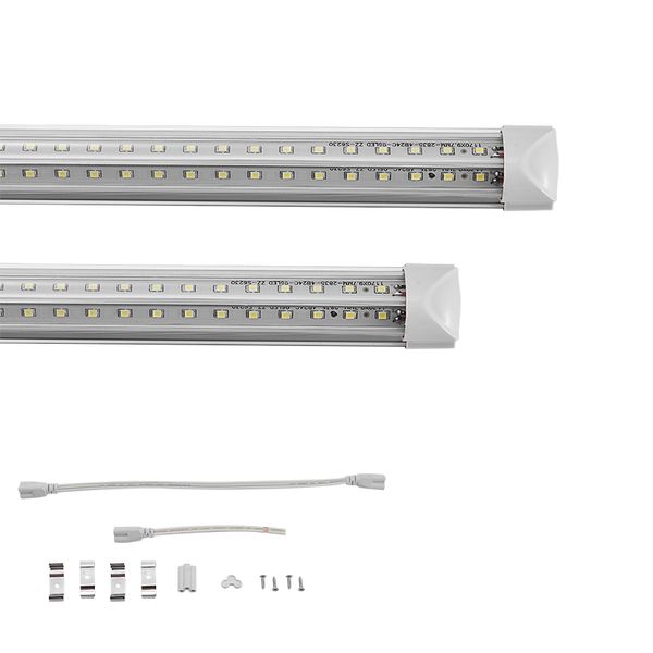 

led bulbs tubes 8ft led lights 72w warm white integrated t8 fluorescent light transparent and creamy white shade